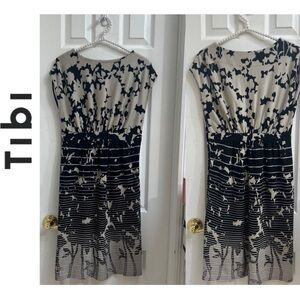 Tibi Cap Sleeve Sheath Dress